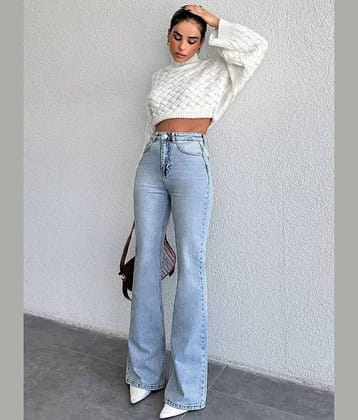 9x denims Women's Wide Leg High-Rise Jeans ( Blue )