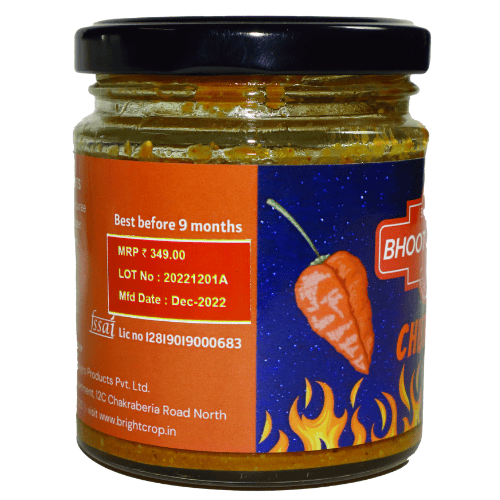 Homemade Extra Hot Chutney | Bhut Jolokia Chutney (150 Gm)