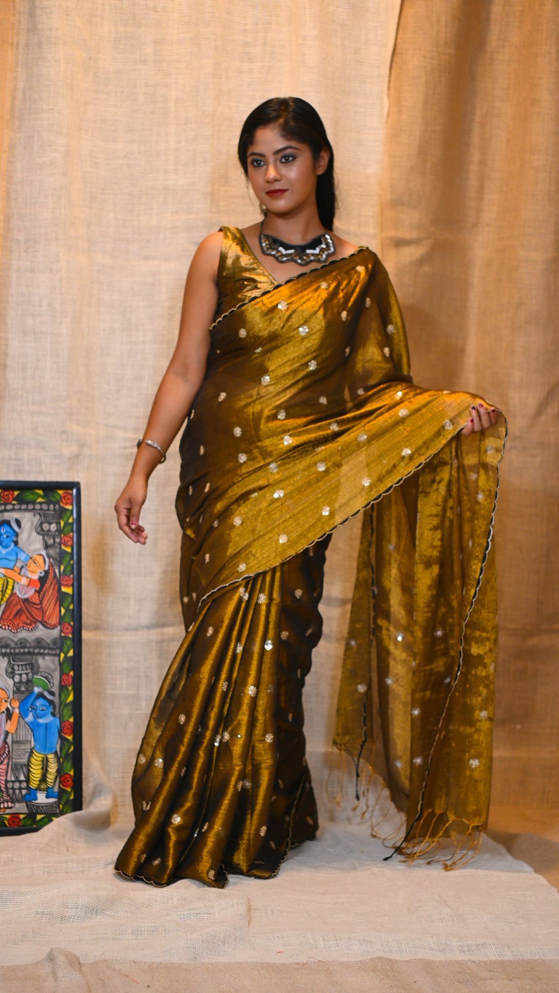 Floral Tissue Saree