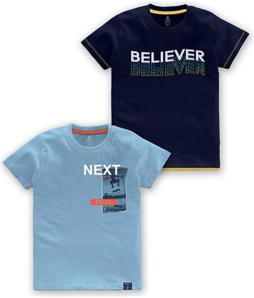 CODEZ Pack of 2 Boys Cotton Blend T-Shirt ( Multi Color )