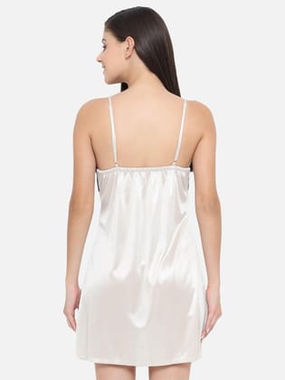 Hot Bridal Honeymoon Babydoll and Bikini Dress-White-B40Ac
