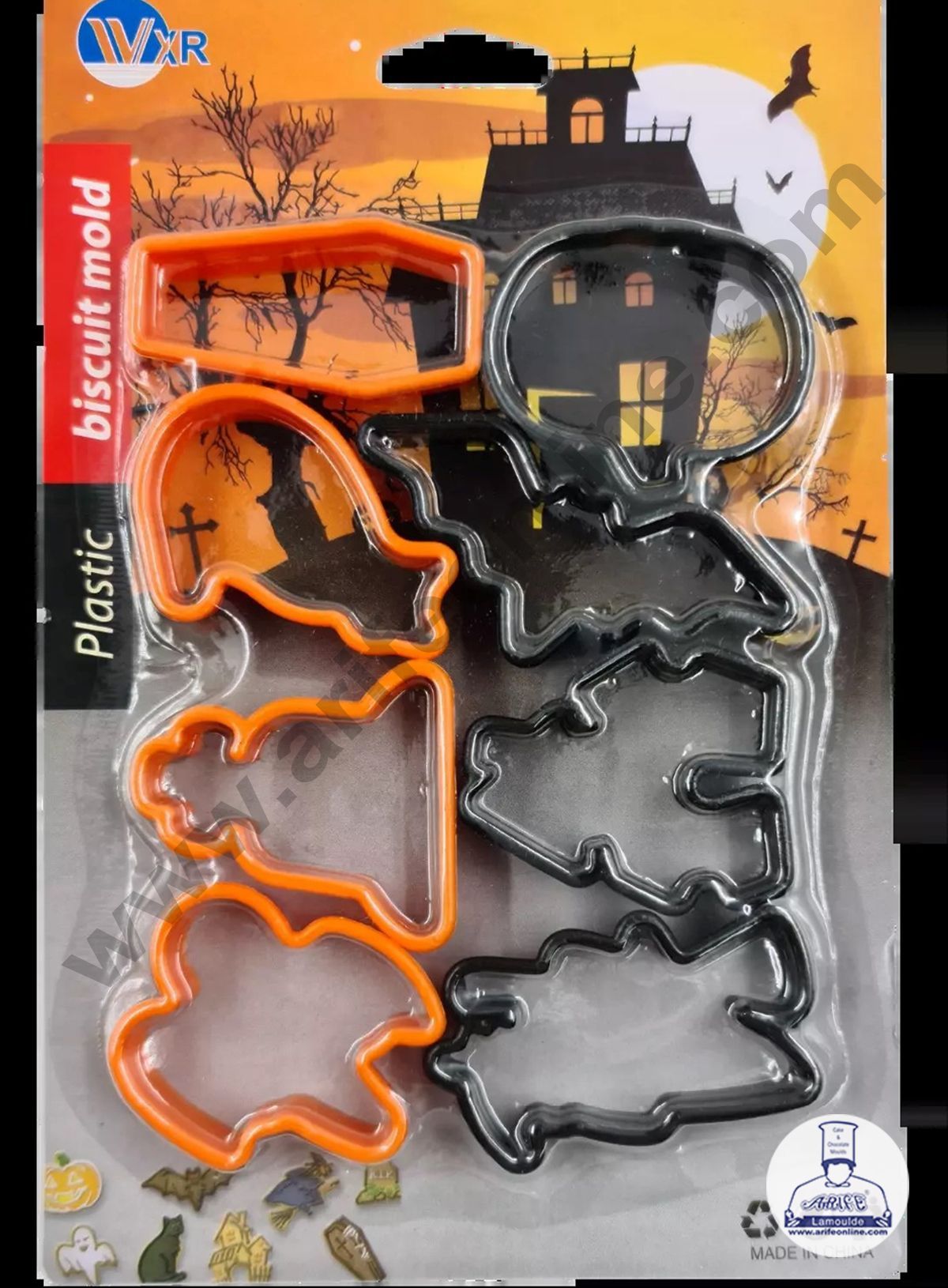 CAKE DECOR™ 8 Piece Halloween Theme Plastic Cutter