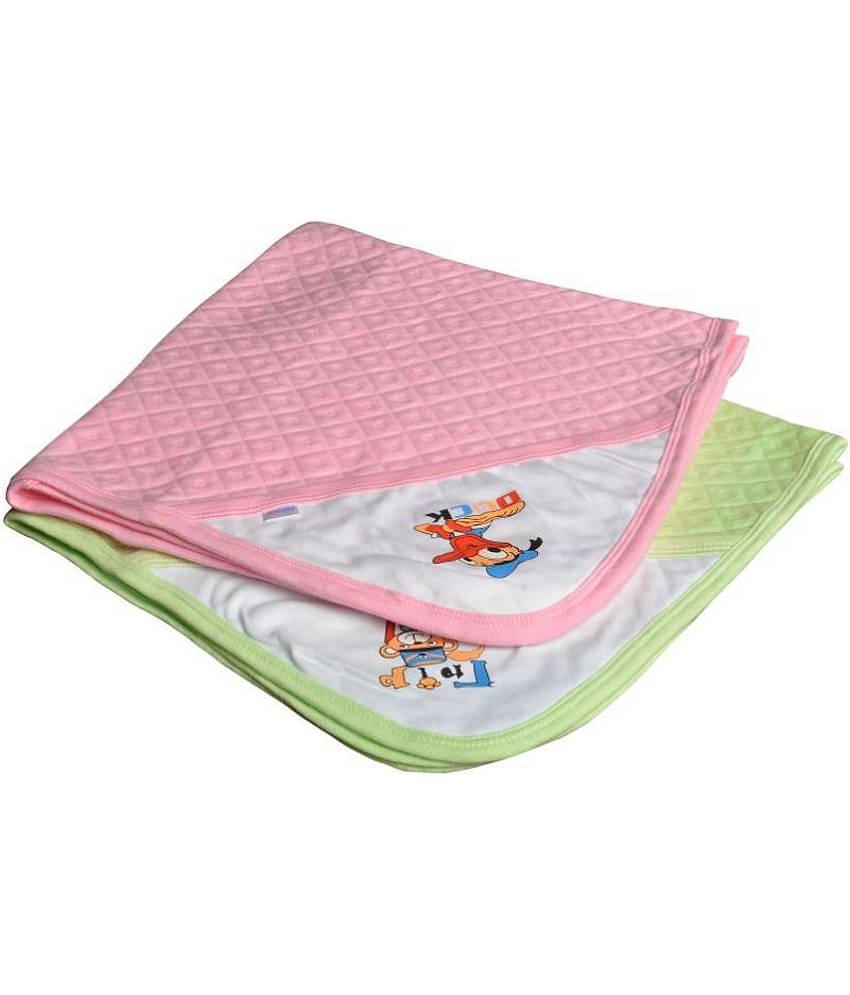 CATCUB Multi-Colour Polyester Towel cum blanket ( 72 cm × 72 cm 2 pcs )