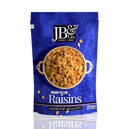 Jb&Co - Yellow Raisins - Golden Raisins (Kishmish) | Organic | Vegan | Raw And Natural | High In Nutrition | Indian Original Yellow Raisins