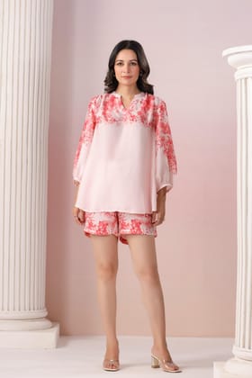 CORAL PANEL CO-ORD SET-M