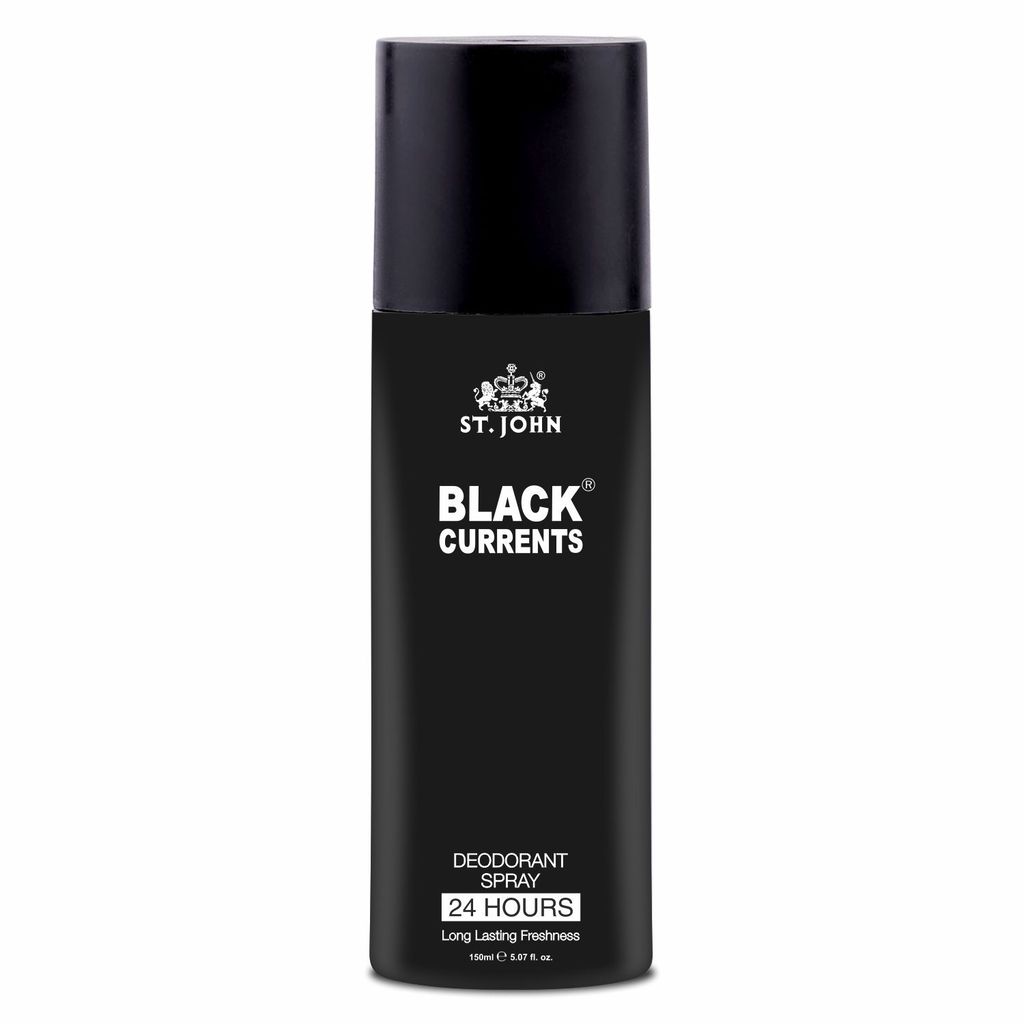 ST.JOHN Deo Black Current Deodorant Body Spray for Long Lasting Protection 150ml (Pack of 12)