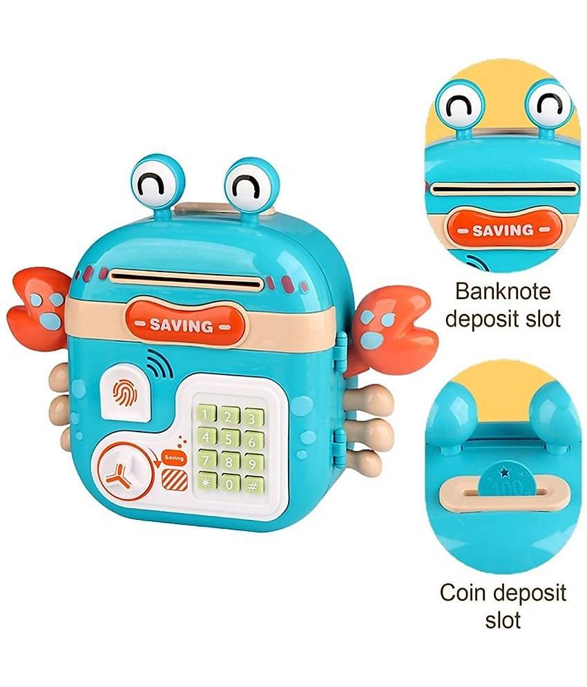 Rainbow Riders Face Recognition Money Box for Kids 3+ Savings Bank with Deposit & Withdrawal Passcode Protection