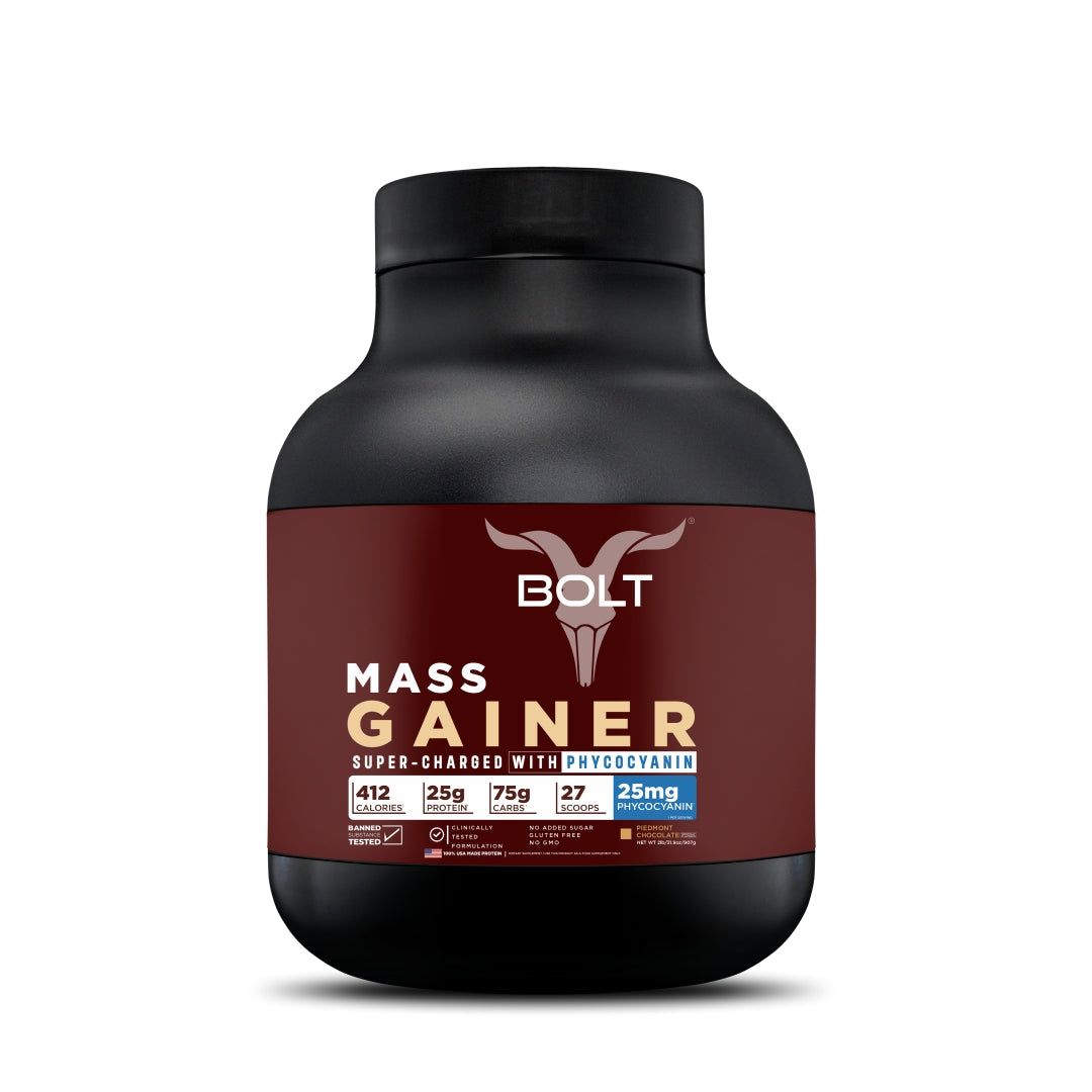 Bolt Mass Gainer | For Muscle Gainer & Weight Gain | USA Formulation & Origin-2lbs / Piedmont Chocolate