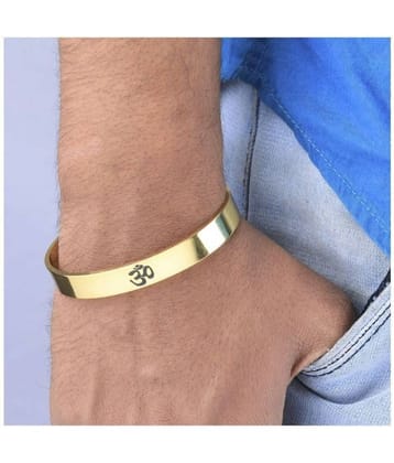 PAYSTORE Gold Plated Stylish Bracelet Adjustable OM Design Kada for Men
