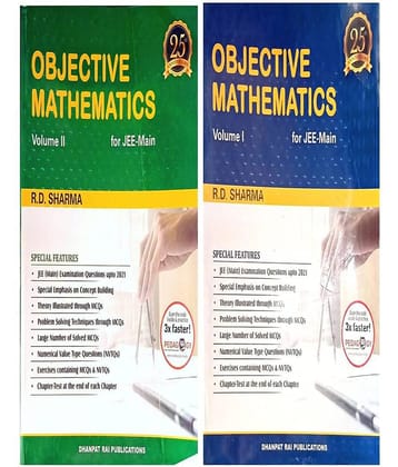 Objective Mathematics For Jee-Main & Other Engineering Entrance Examinations - Session 2021-22 (Set of 2 Volumes) BY RD SHARMA