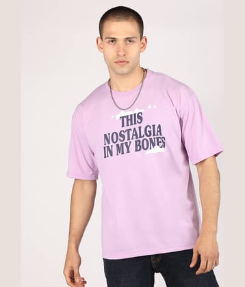 Chkokko Pack of 1 Cotton Blend Regular Fit Men's T-Shirt ( Lavender )