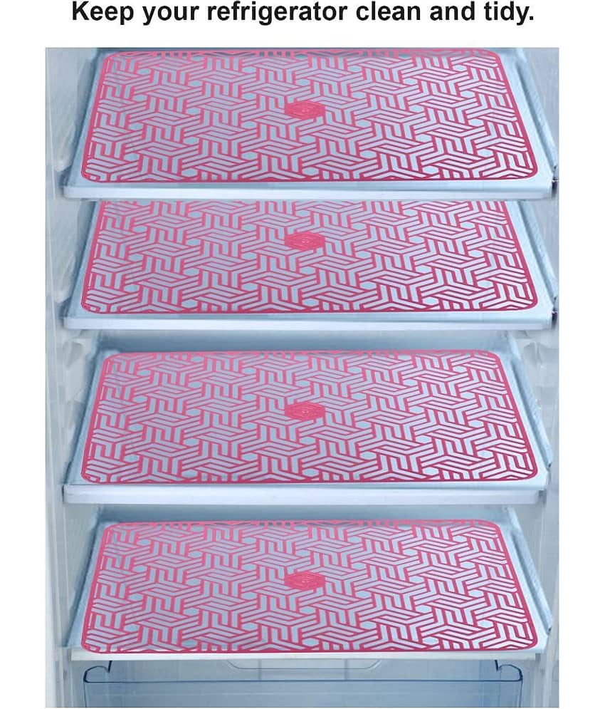 E-Retailer - Multicolor PVC Fridge  Mats (Pack of 4)