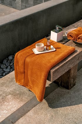 DDECOR - Crest Collection 100% Cotton Bomboo   650TC Bath Towel |75 CM X 150 CM| - Orange