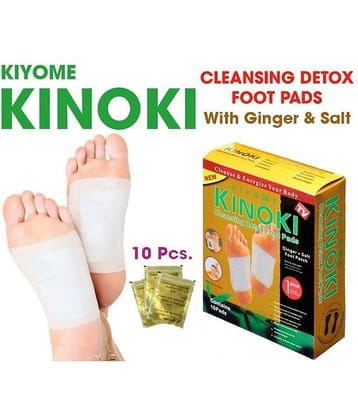 Kinoki Cleansing Detox Foot Patches 10 Adhesive Pads Kit Natural Unwanted Toxins - Foot Protector (Free Size)