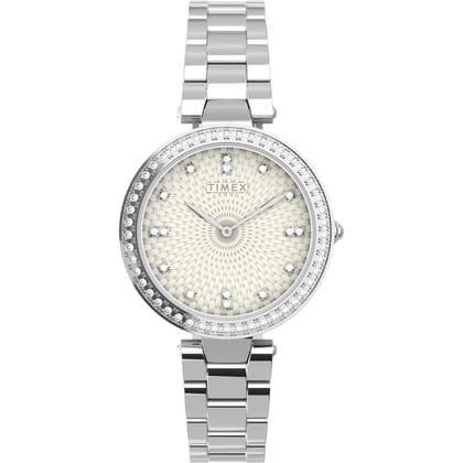 Timex Silver-Tone Dial Analog Women Watch - TW2V45000-Silver