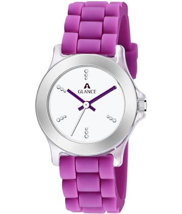 Aglance Silicon Round Womens Watch