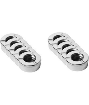 Dynore Stainless Steel Lid Ash Tray- Set of 10