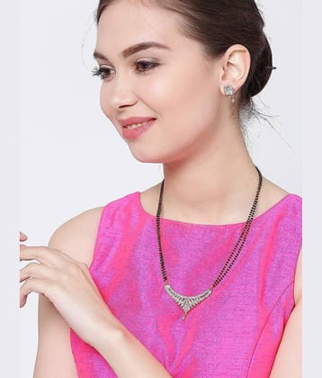 YOUBELLA Silver Mangalsutra Set ( Pack of 1 )