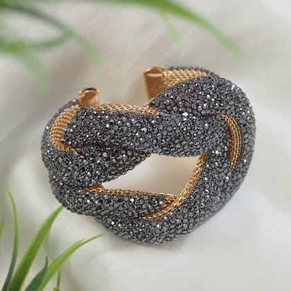 Knot Stone Studed Adjustable Cuff Kada
