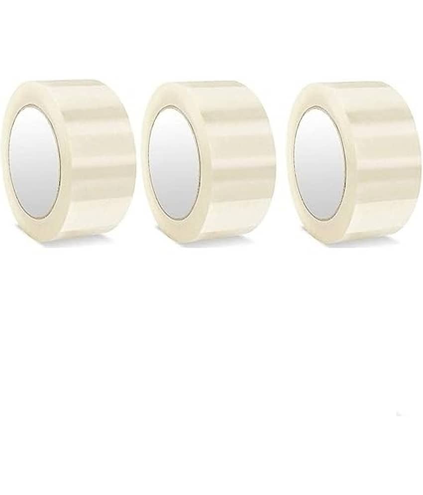 Eclet White Single Sided Cello Tape ( Pack of 3 )