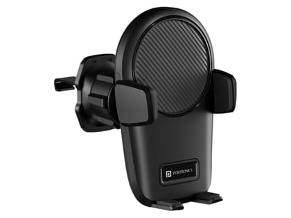 Portronics Clamp Z Car Phone Holder Stand with 360 Degree Rotation, AC Vent Mount, Strong Grip, Single Hand Use, Shockproof Build, Mobile Stand for Car Portronics Clamp Z Car Phone Holder Stand with 360 Degree Rotation, AC Vent Mount, Strong Grip, Single Hand Use, Shockproof Build, Mobile Stand for Car