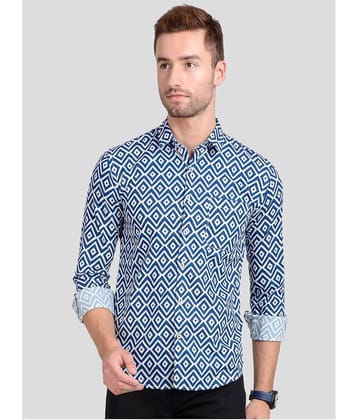 Paul Street Cotton Blend Blue Shirt