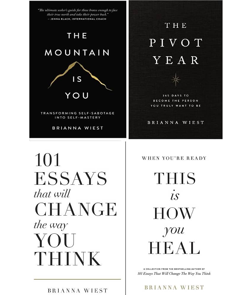4 Books Set: Mountain Is You, 101 Essays, How You Heal & Pivot Year (English)