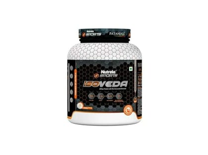 NUTRELA Sports Patanjali Premium Whey Isolate Protein Powder - 2kg Vanilla Ice Cream | 90% Protein, 7.5g BCAA, 5.7g Glutamine With Digestive Enzymes