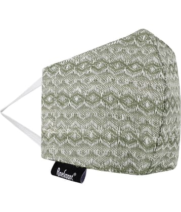 Anekaant - Green Cotton Mask ( Pack of 1 )