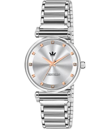 Crestello - Silver Metal Analog Womens Watch