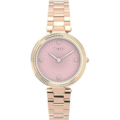 Timex Women 32 Size Pink Dial Analog Watch - TW2V24300-Pink