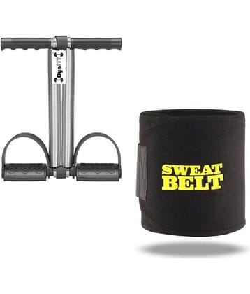 DynFIT combo of double spring tummy trimmer/ab exerciser and sweat slim belt for women and men