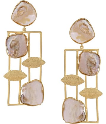 VIRAASI Golden Danglers Earrings ( Pack of 1 )
