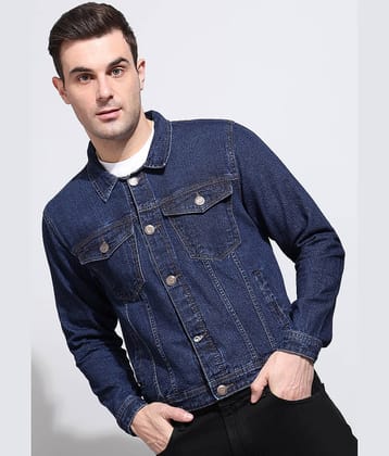 Aflash Denim Men's Denim Jacket - Navy ( Pack of 1 )