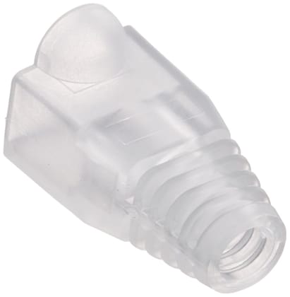 RJ45 Connector Boots Cat5E/Cat6 Plugs Caps for Network Cables (Transparent )- Pack of 50