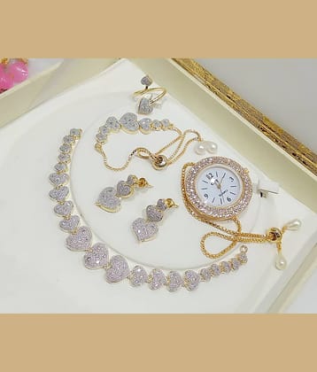 Navya Collections Alloy Golden Contemporary/Fashion Necklace set Combo Choker