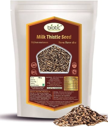 Biotic Milk Thistle Seeds - Silybum Marianum for Boosting Liver Health 100 gm