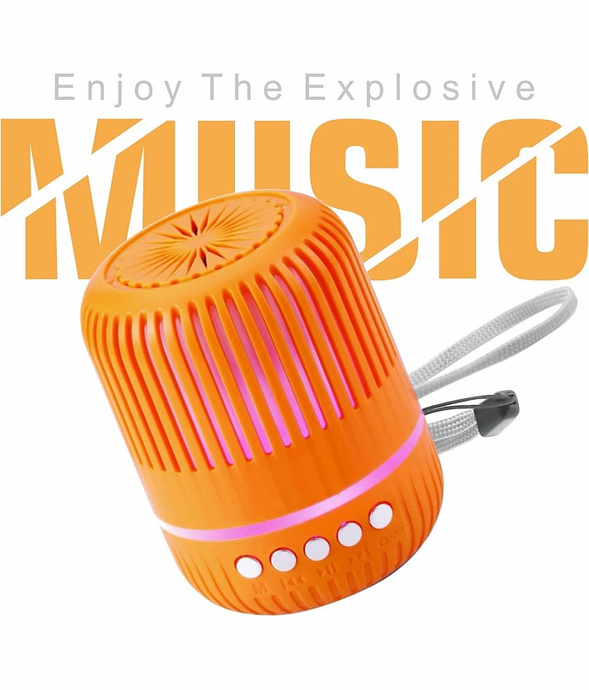 Neo M4 DISCO LIGHT 5 W Bluetooth Speaker Bluetooth v5.0 with USB Playback Time 4 hrs Orange