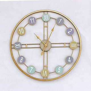 Amhomedecor Analog 81.3 cm X 20 cm Wall Clock (Multicolor, With Glass, Standard)