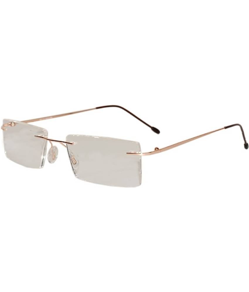 Peter Jones Rectangle Rimless Reading Glasses