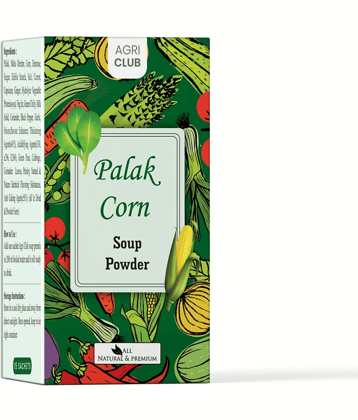 Agri Club Palak Corn Soup Powder Instant Mix 15 Sachets 225 gm