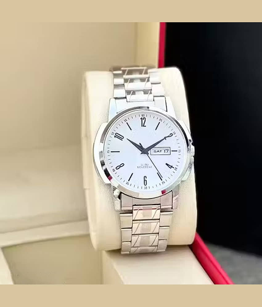 EEWHI Silver Stainless Steel Analog Men's Watch