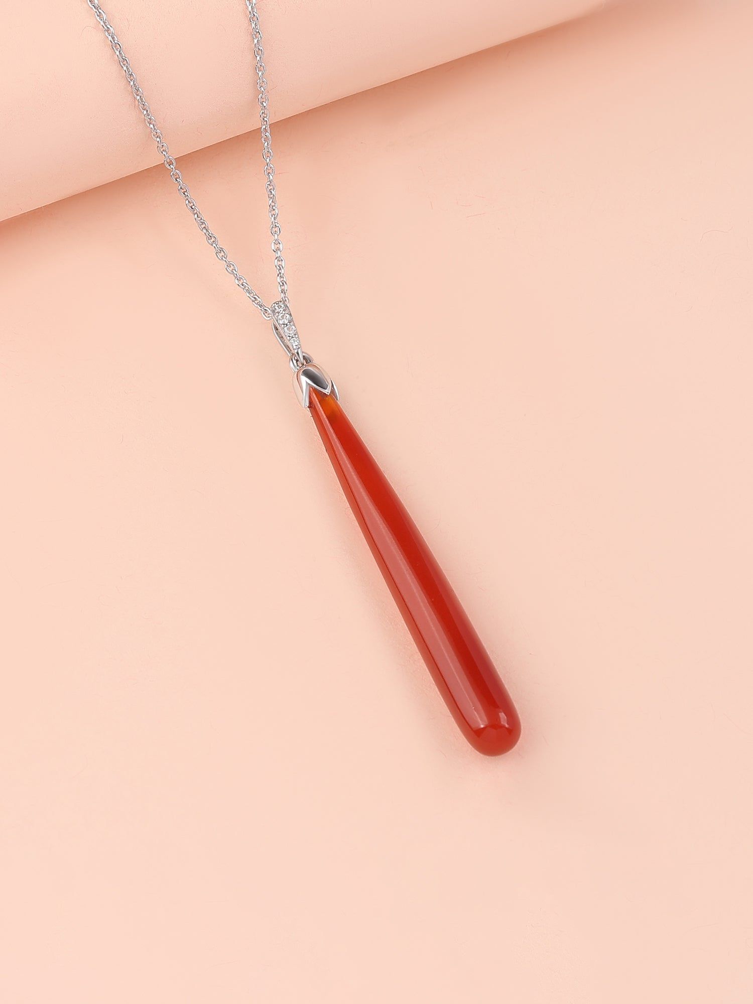 Red Onyx Drop Pendant