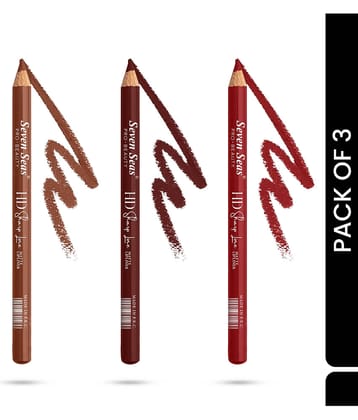 Seven Seas HD SHARP LINE Lip Liner Pencil Nude Pack of 3 4