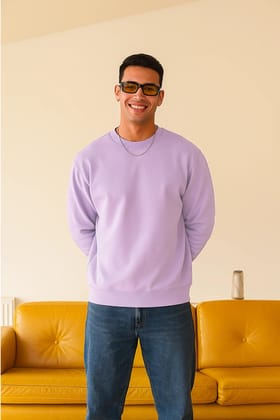 Lavender - Fleece Sweatshirt-S