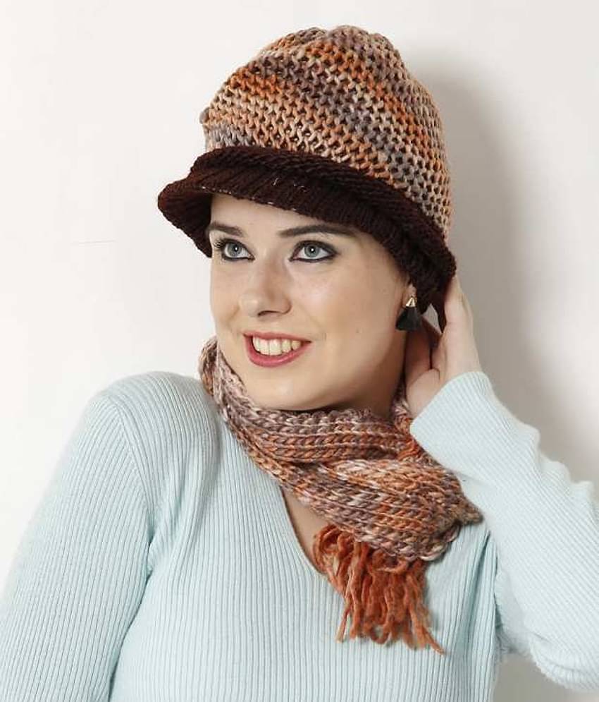 Bizarro.in Brown & Rust Muffler Cap