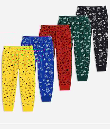 Trampoline Pack of 5 Boys Cotton Blend Trackpant ( Multicolor 1 )