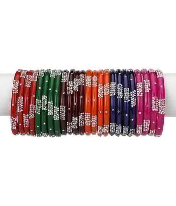 Afast Designer Matching Color Fashionable Bangle Set Combo Hand Decorative (Set Of 24) -SM 2.8