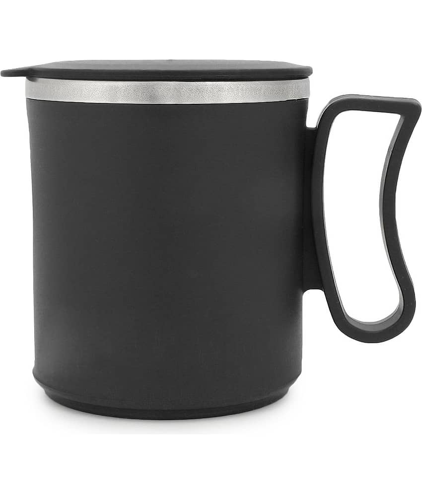 Dynore - Black Steel Coffee Mug ( Pack of 1 )