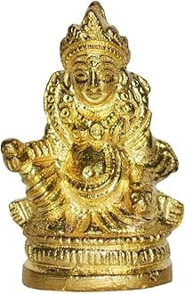 REAL SEED Vastu/Feng Shui Lord of Treasures 'Lord Kuber' Brass Statue